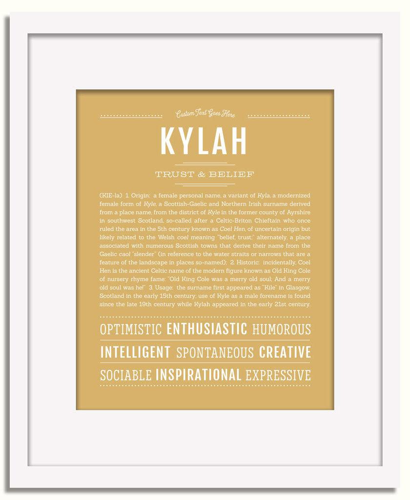 Frame Options | Matte Gold | White Frame, Matted