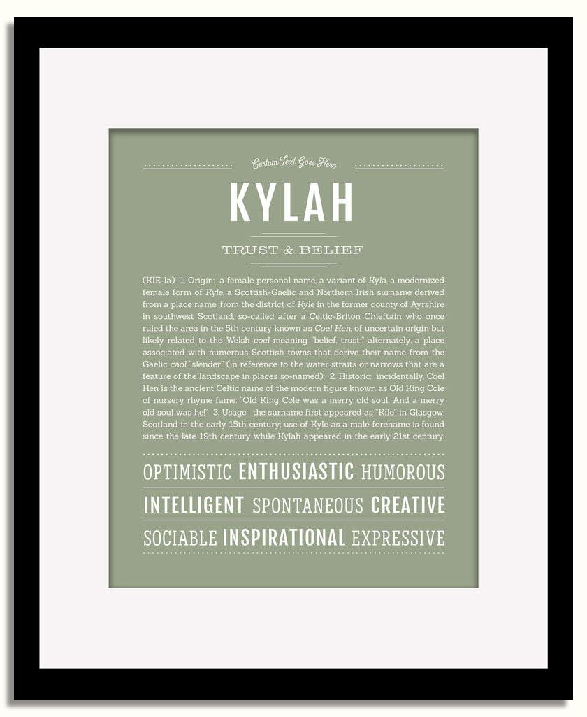 Frame Options | Sage | Black Frame, Matted