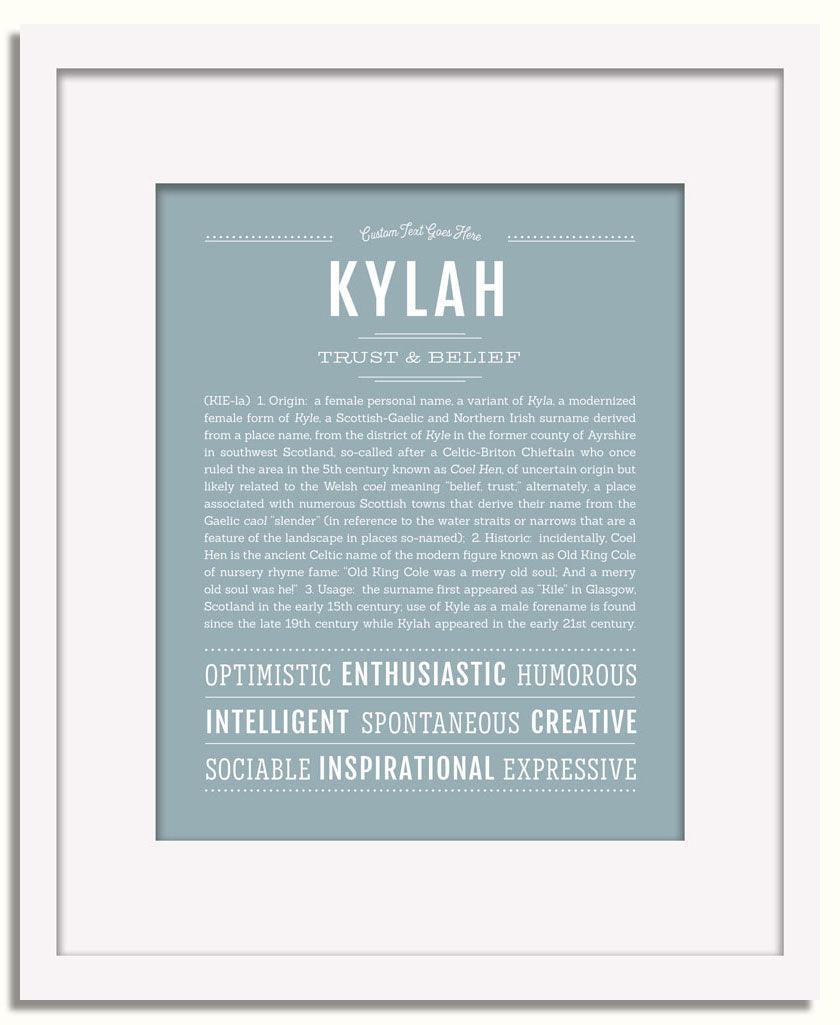 Frame Options | Powder Blue | White Frame, Matted