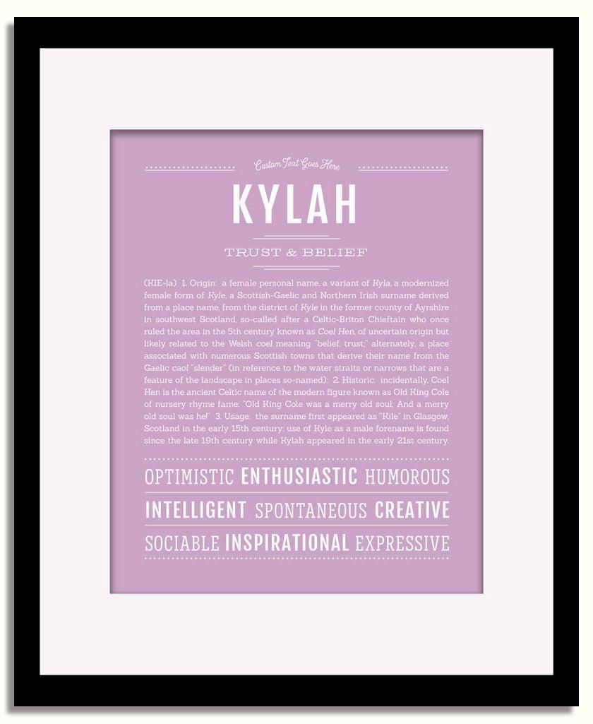 Frame Options | Lilac | Black Frame, Matted