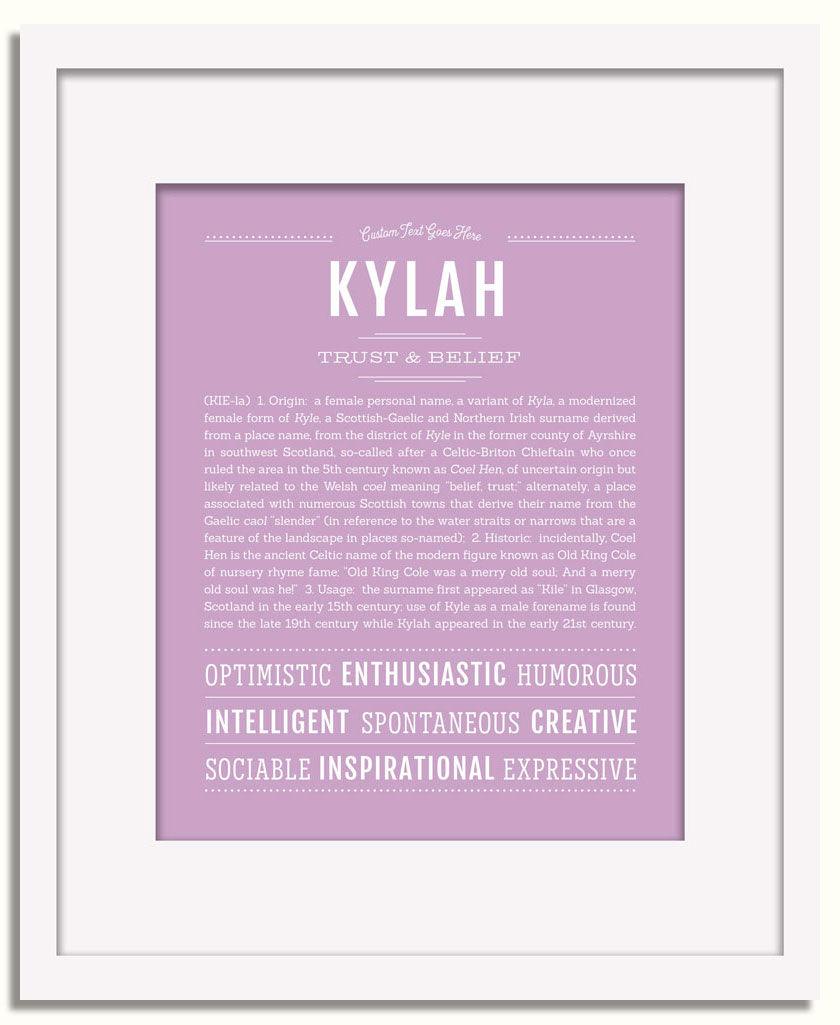 Frame Options | Lilac | White Frame, Matted