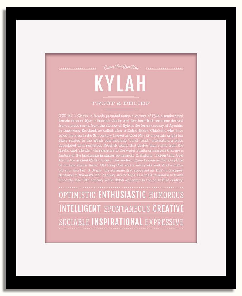 Frame Options | Dusty Rose | Black Frame, Matted