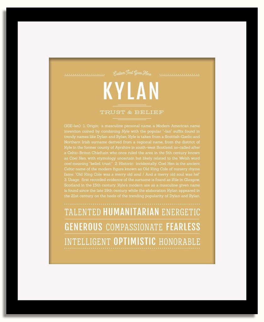 Frame Options | Matte Gold | Black Frame, Matted