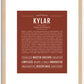 Kylar (male) | Name Art Print