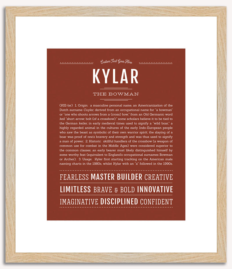 Kylar (male) | Name Art Print