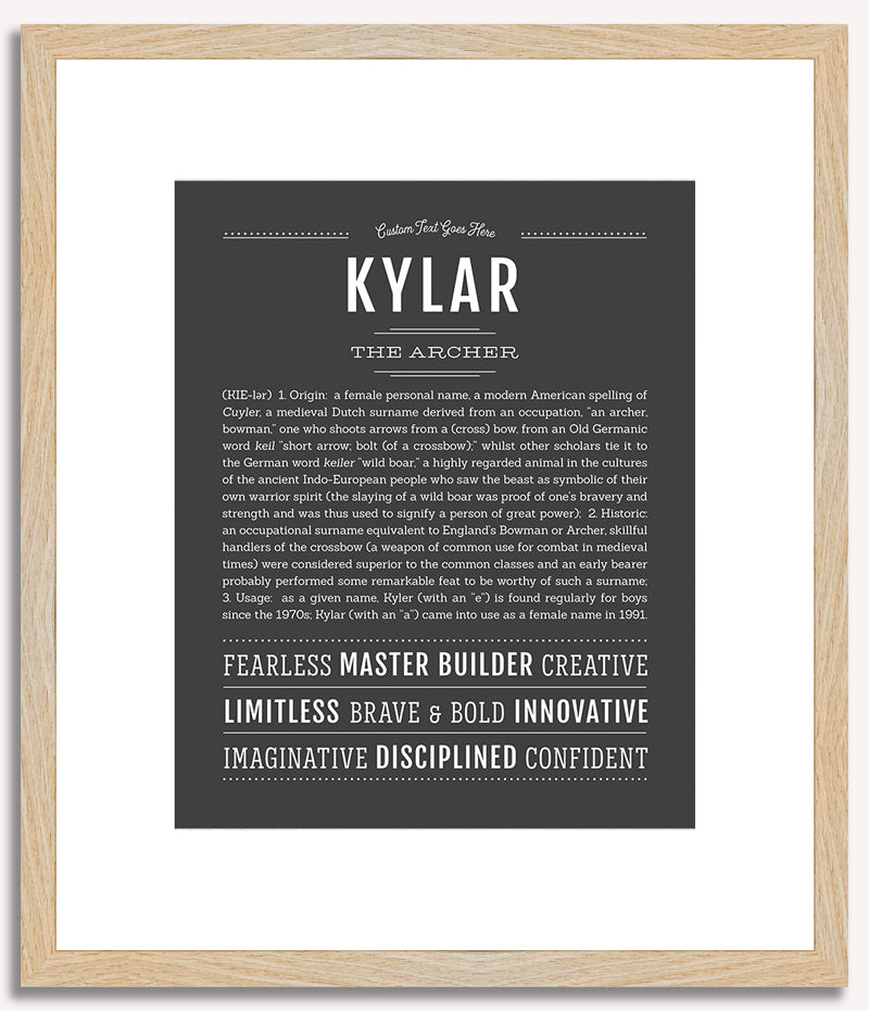 Kylar (female) | Name Art Print