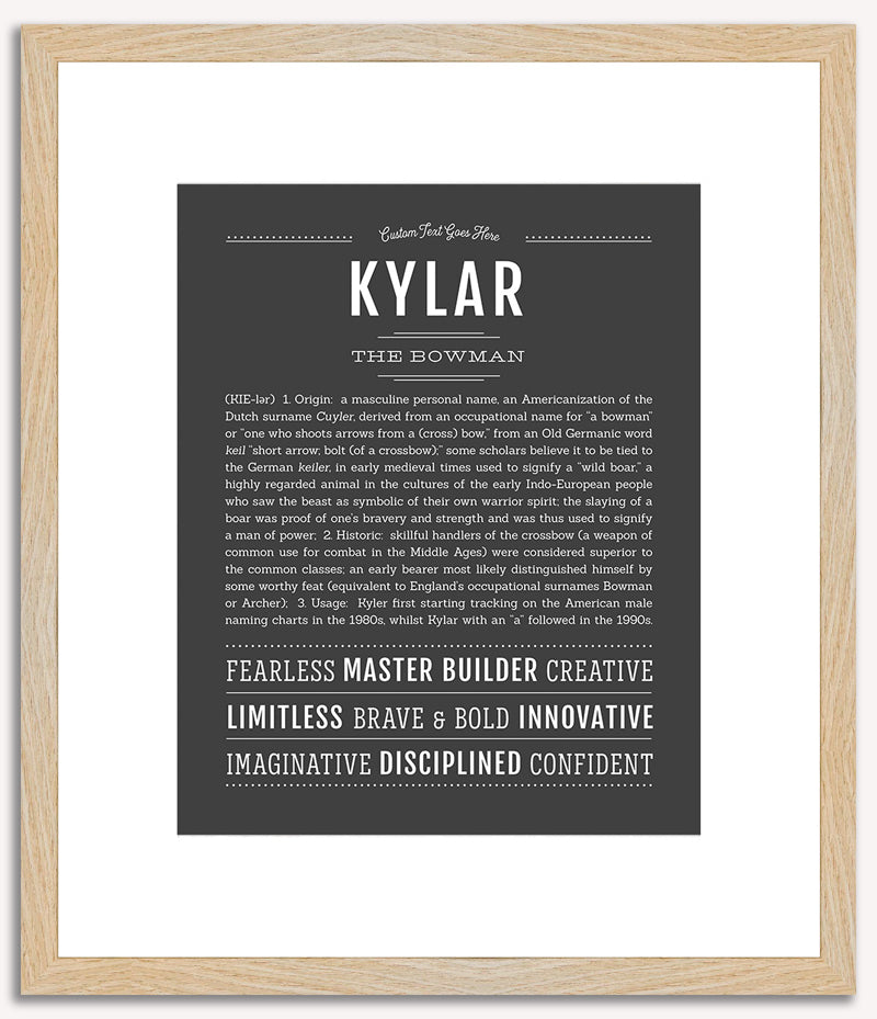 Kylar (male) | Name Art Print