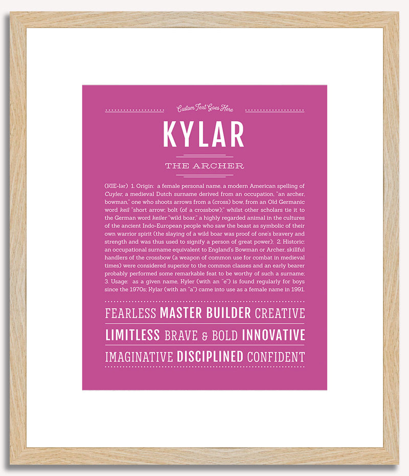 Kylar (female) | Name Art Print