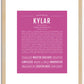 Kylar (male) | Name Art Print