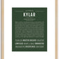 Kylar (male) | Name Art Print