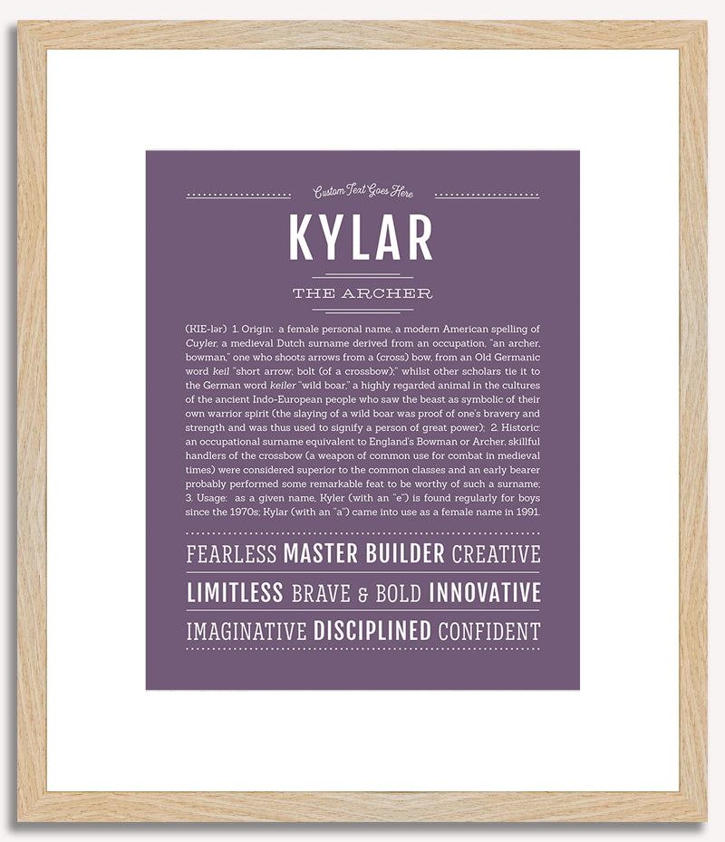 Kylar (female) | Name Art Print