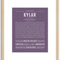 Kylar (male) | Name Art Print