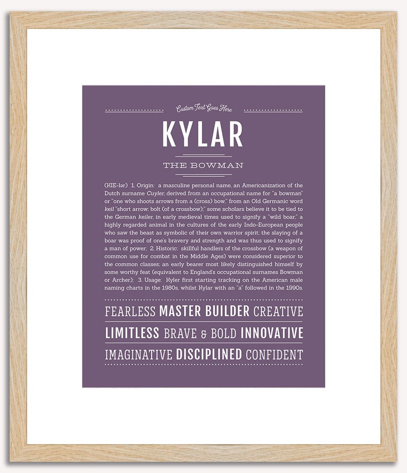 Kylar (male) | Name Art Print