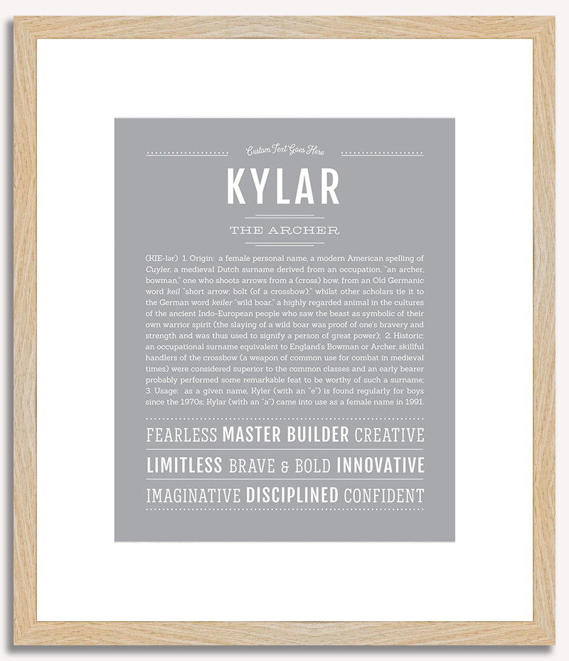 Kylar (female) | Name Art Print