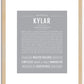 Kylar (male) | Name Art Print