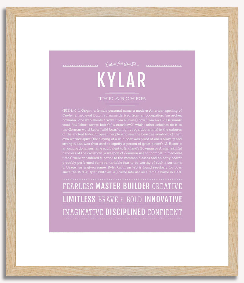 Kylar (female) | Name Art Print