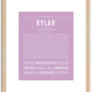 Kylar (male) | Name Art Print