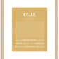 Kylar (male) | Name Art Print