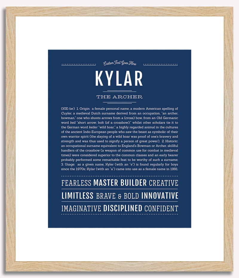 Kylar (female) | Name Art Print