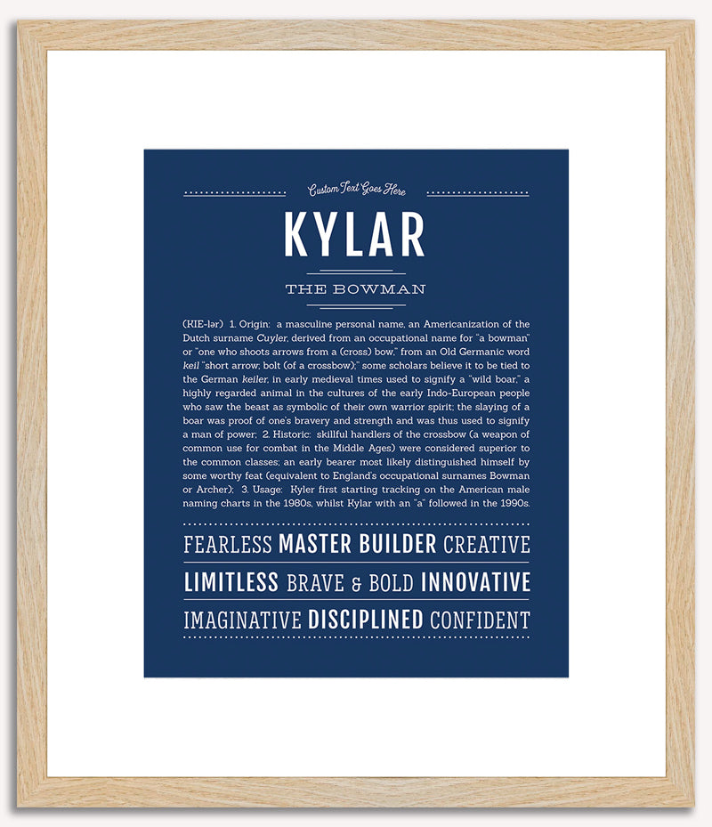 Kylar (male) | Name Art Print