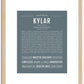 Kylar (male) | Name Art Print