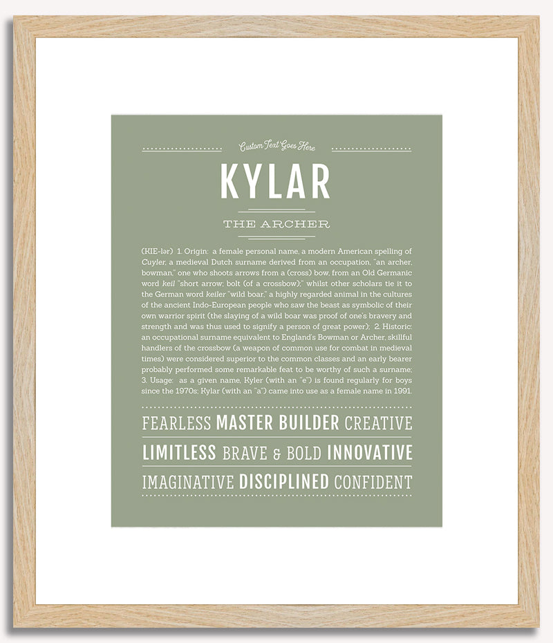 Kylar (female) | Name Art Print