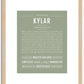 Kylar (male) | Name Art Print