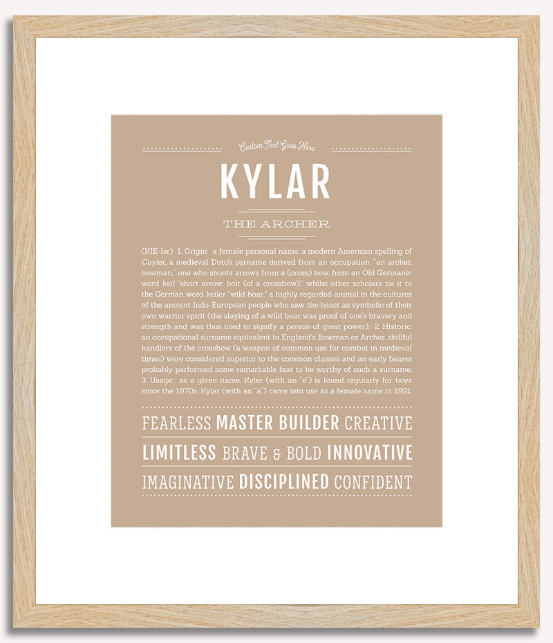 Kylar (female) | Name Art Print