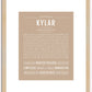 Kylar (male) | Name Art Print