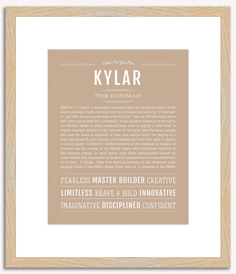 Kylar (male) | Name Art Print