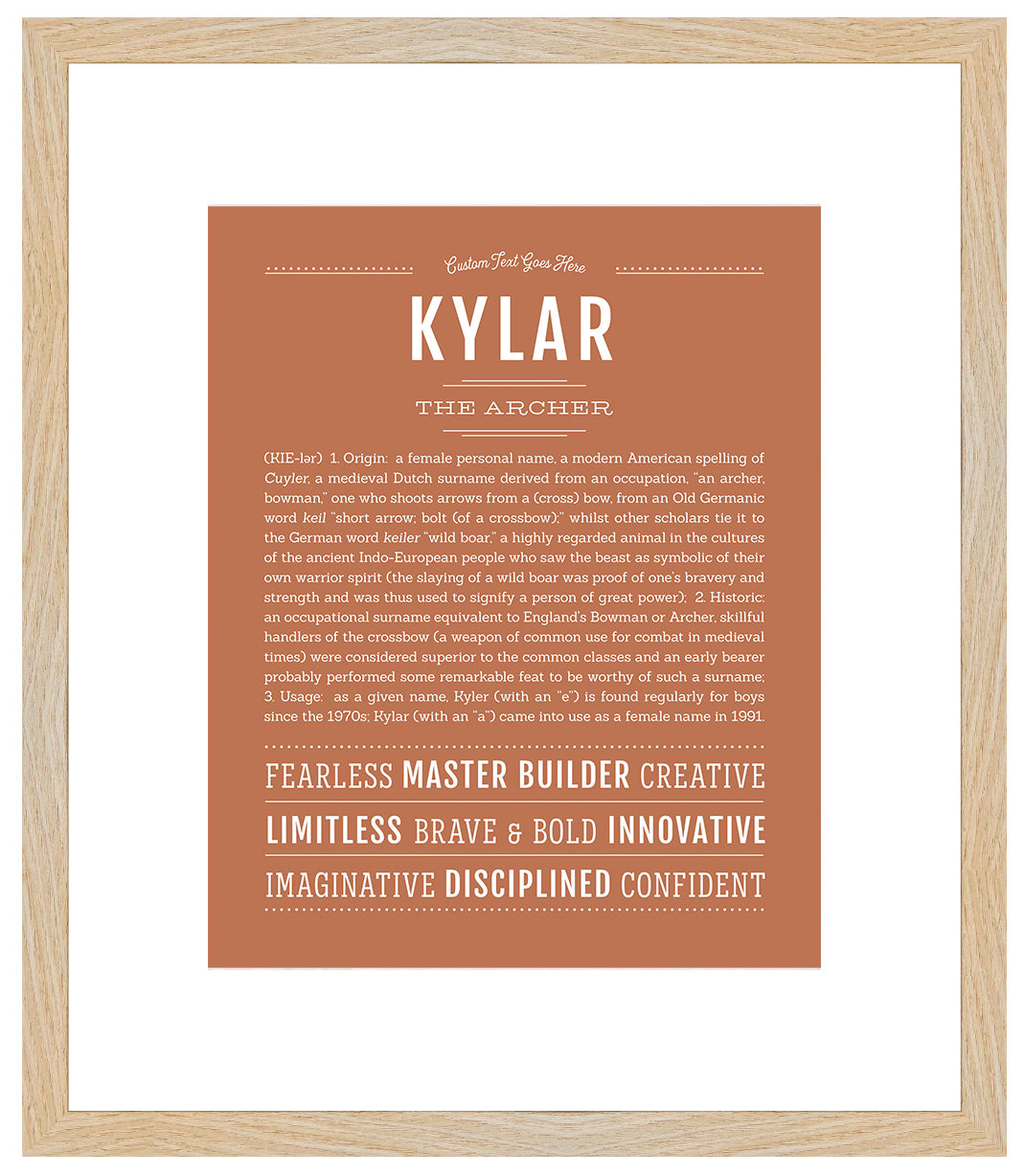 Kylar (female) | Name Art Print