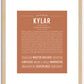 Kylar (male) | Name Art Print