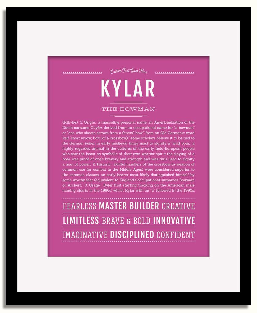 Frame Options | Dark Pink | Black Frame, Matted