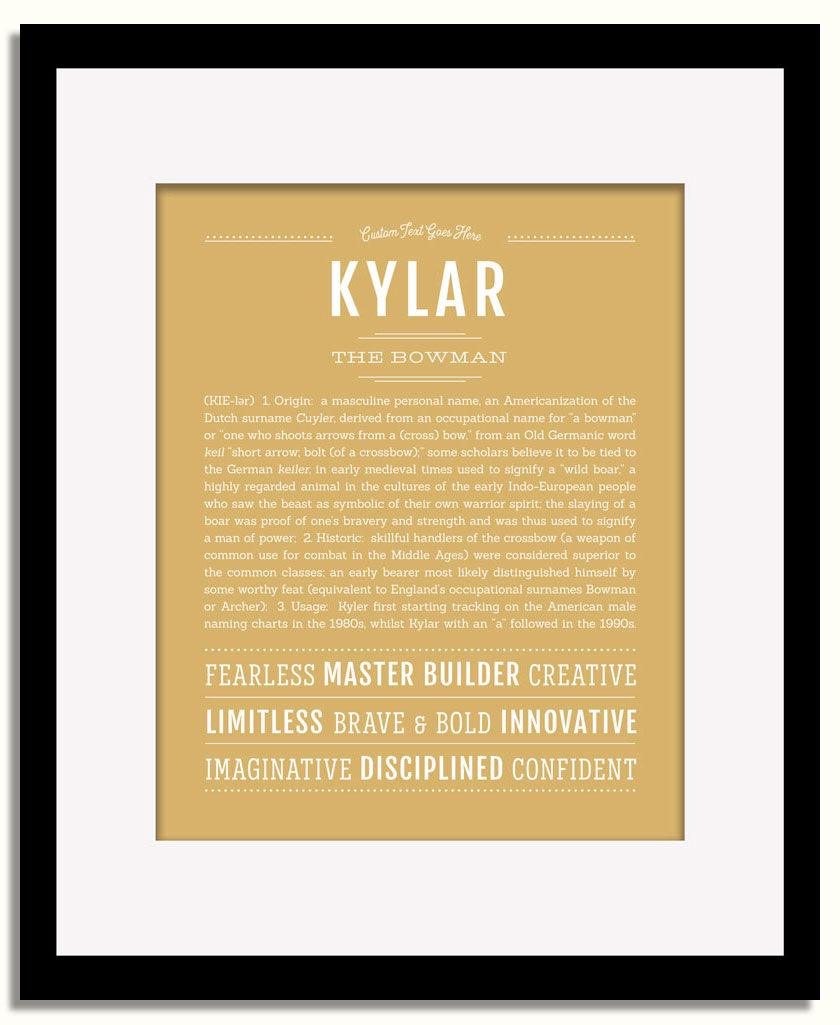 Frame Options | Matte Gold | Black Frame, Matted