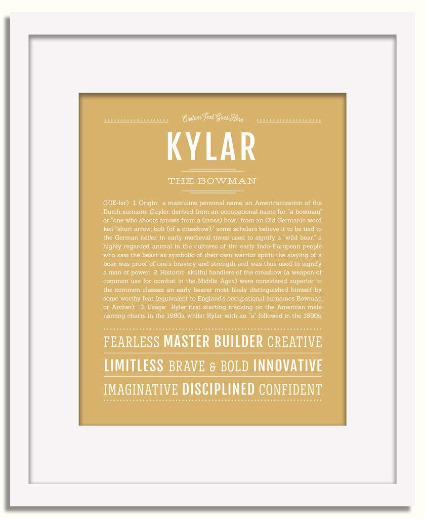 Frame Options | Matte Gold | White Frame, Matted