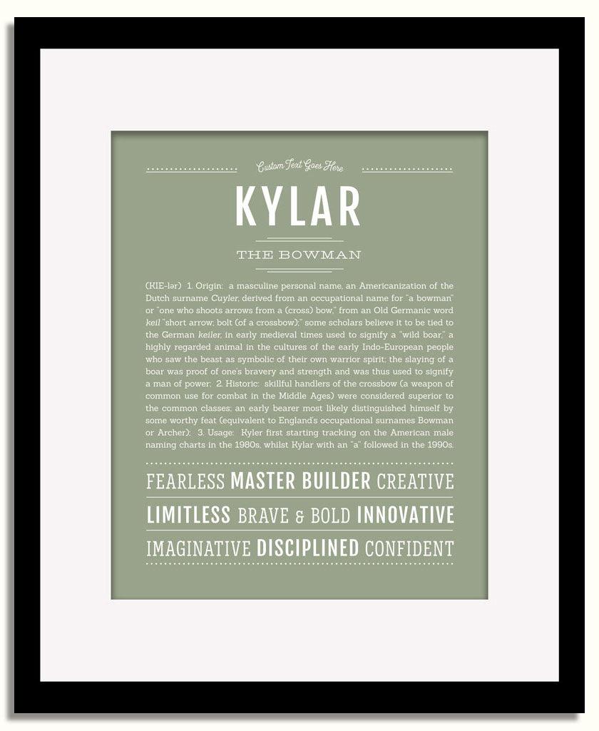 Frame Options | Sage | Black Frame, Matted