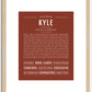 Kyle (male) | Name Art Print