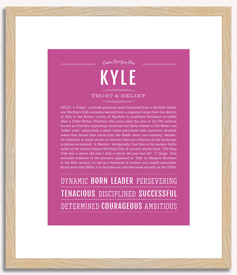 Kyle (male) | Name Art Print