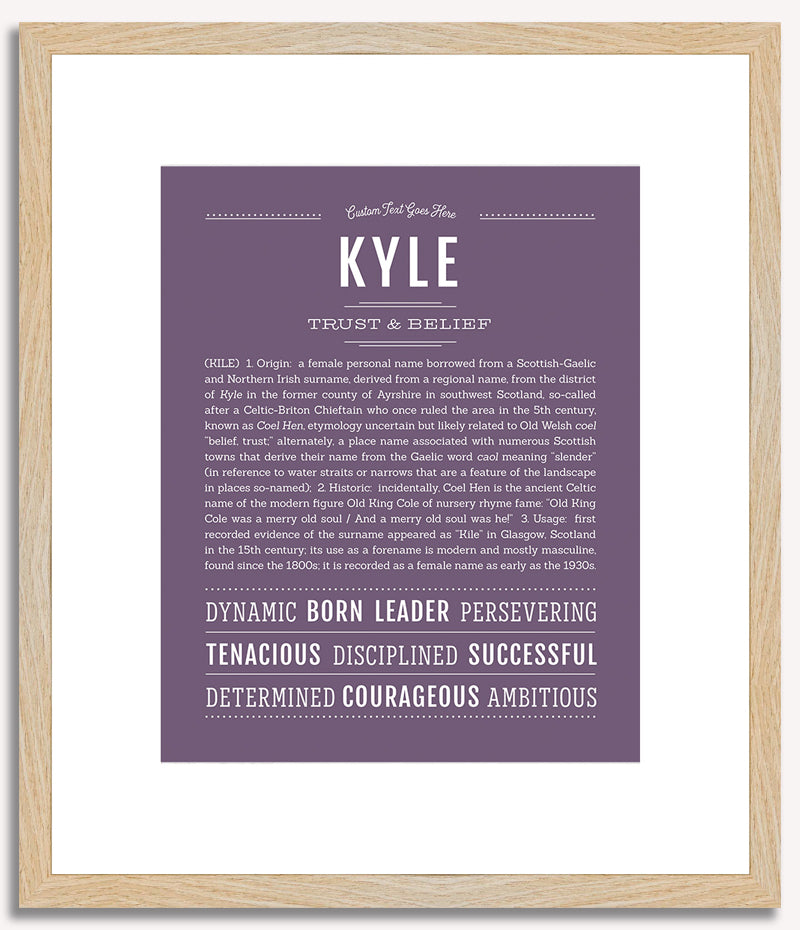 Kyle (male) | Name Art Print