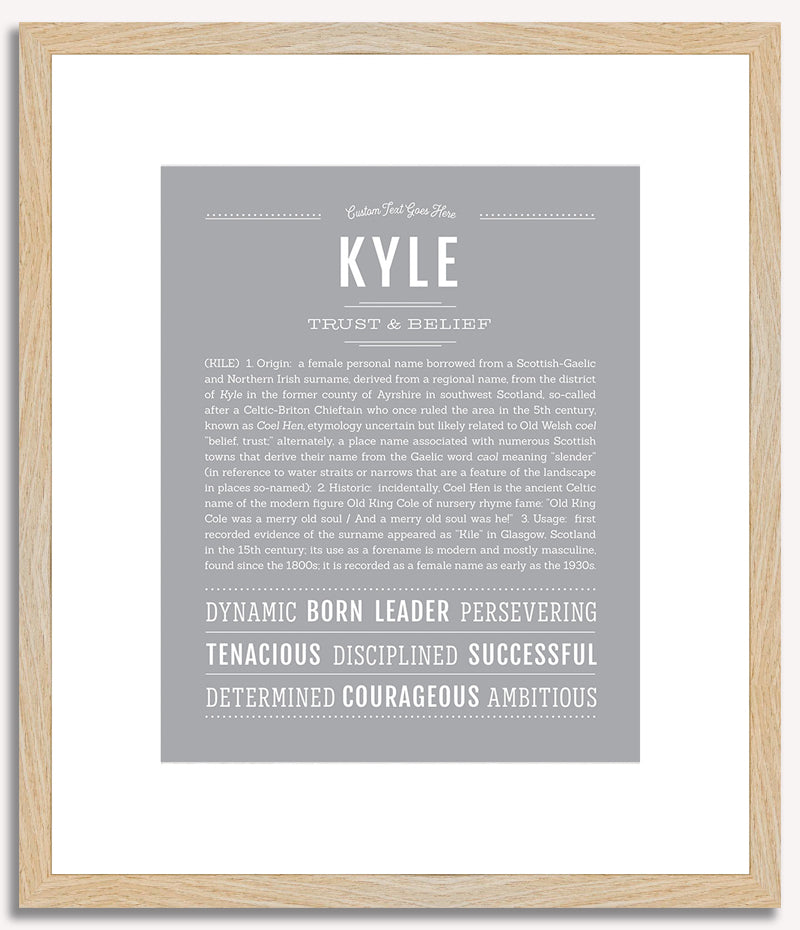 Kyle (male) | Name Art Print