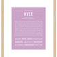 Kyle (male) | Name Art Print