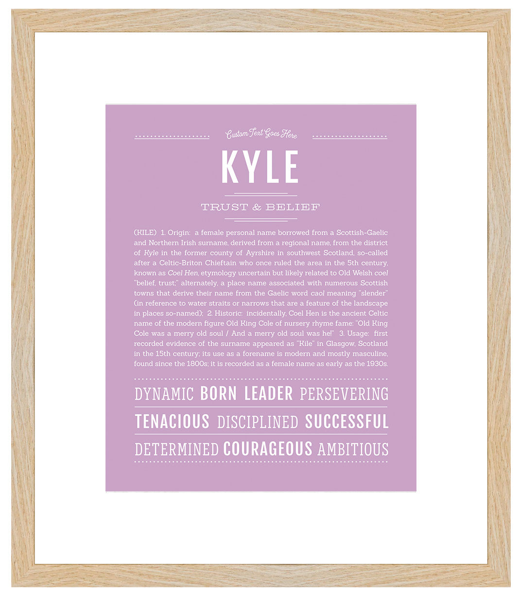 Kyle (male) | Name Art Print