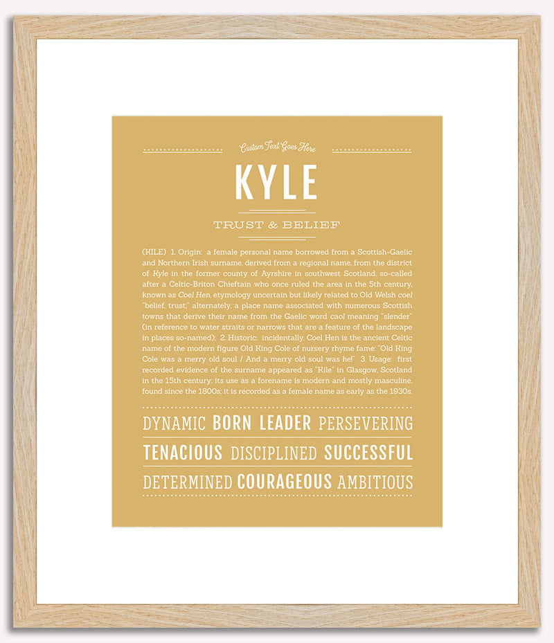 Kyle (male) | Name Art Print