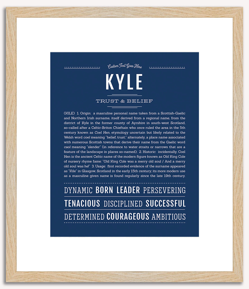 Kyle (male) | Name Art Print