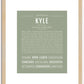 Kyle (male) | Name Art Print