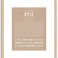 Kyle (male) | Name Art Print