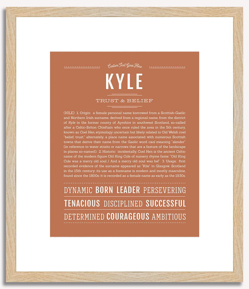 Kyle (male) | Name Art Print