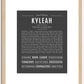 Kyleah | Name Art Print