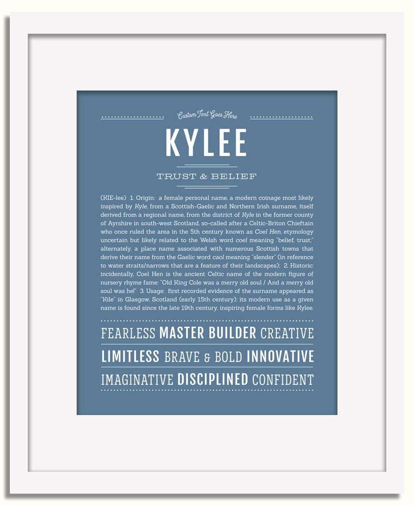 Frame Options | Steele Blue | White Frame, Matted