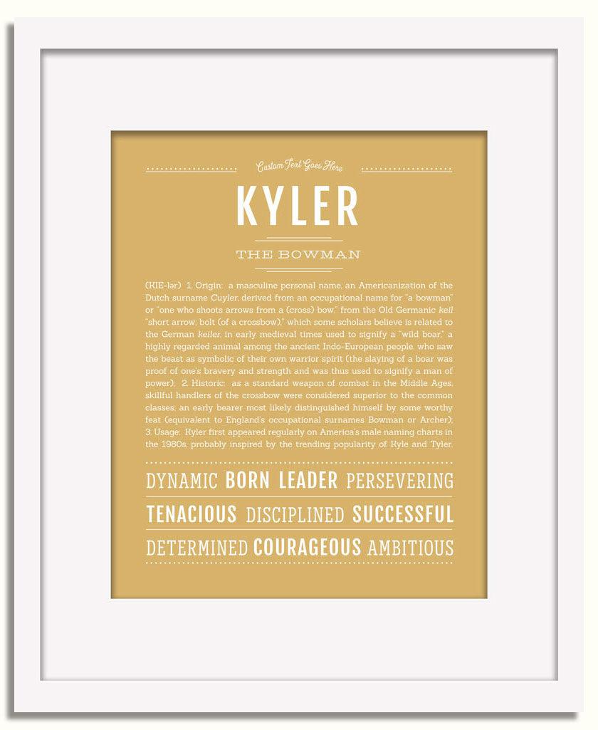 Frame Options | Matte Gold | White Frame, Matted